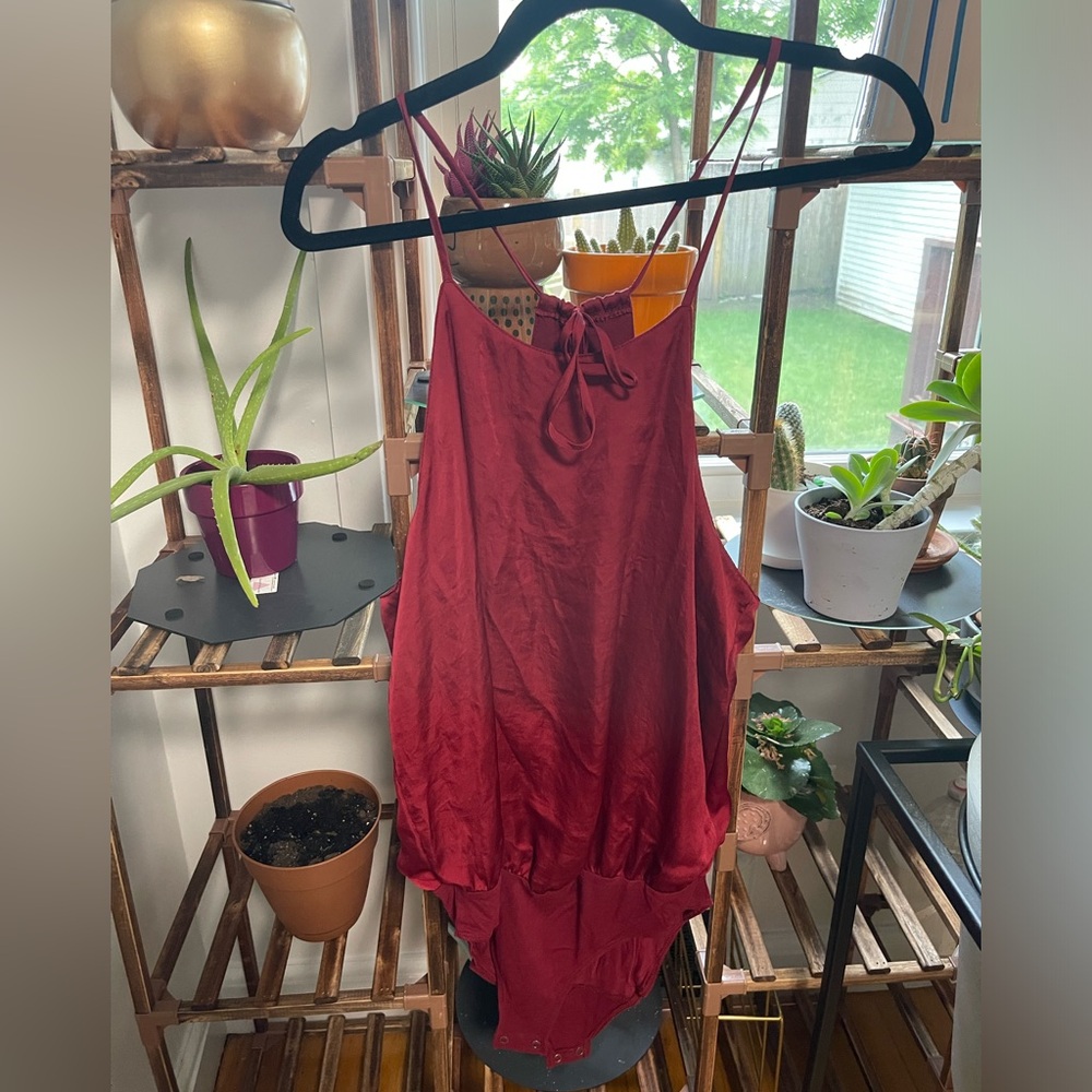 A&F Satin Tie-back Bodysuit